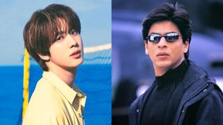 bts-jin-returns-in-shah-rukh-khan-style-army-imagines-kim-seokjin-return-from-military-with-kabhi-khushi-kabhie-gham-popular-scene